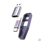 JEYI 2in1 USB OTG Adaptör Seti, Type-A to Type-C 10Gbps & Type-C to Type-C 20Gbps, 60W Hızlı Şarj Destekli, Manyetik Taşıma Kılıflı