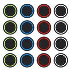 JEYORZY PS5, PS4, Xbox 360, PS3 kontrol cihazı için silikon kapaklar, kavramalı, koruyucu kapak ve kauçuk joystick analog kapaklar (16 adet)