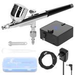 Jfyoda Çok amaçlı Profesyonel 0.3mm Airbrush Hava Kompresörü Kiti Max 30PSI Hava Pompası Seti Model Yapımı için DIY Sanat Boyama