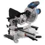 Jfyoda Kayar Gönye Testere, 20V 185mm 7-1/4'' Bileşik Gönye Testere, 3 Bıçaklı, 3500 RPM, li Eğimli Kesim (0°-45°), Uzatma Masası, Demir Bıçak Koruyucu, Ahşap, PVC veya Yumuşak Metal Kesme