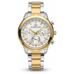 Jg. Polo Club Erkek Kol Saati Altın ve Gümüş Renk, Beyaz Kadran - Şık Metal Kordon, 2 Yıl Garantili - 41 mm - 45 mm