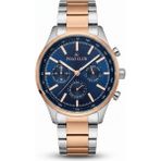 Jg. Polo Club Erkek Kol Saati Altın ve Gümüş Renk, Mavi Kadran - Şık Metal Kordon, 2 Yıl Garantili - 41 mm - 45 mm