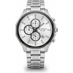 Jg. Polo Club Erkek Kol Saati Gümüş Renk, Beyaz Kadran - Şık Metal Kordon, 2 Yıl Garantili - 41 mm - 45 mm