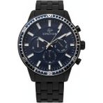 Jg. Polo Club Erkek Kol Saati Siyah Renk, Mavi Kadran - Şık Metal Kordon, 2 Yıl Garantili - 41 mm - 45 mm