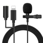 Jh-041-A Cep Telefonu İçin Ligthning Girişli Youtuber Yaka Mikrofonu