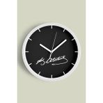 JHAAR Atatürk Temalı Dekoratif Modern Duvar Saati - 30cm - Önü Camlı Beyaz Kasa - 30 x 30 cm