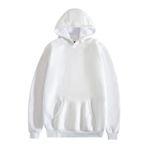 JHDESSLY Hoodies Uzun Kollu Katı Beyaz Unisex Sweatshirt