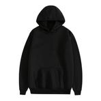JHDESSLY Hoodies Uzun Kollu Katı Siyah Unisex Sweatshirt