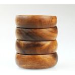 JHT Shop Bambu Çerezlik 4lu Sunum Kabı Yuvarlak Kase Takımı