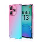 JIAFEI Xiaomi Poco M6 4G / Redmi 13 4G için Telefon Kılıfı İnce Yumuşak TPU Tampon Darbeye Dayanıklı Koruyucu Kılıf Kapak Degrade Değişim Rengi Xiaomi Poco M6 4G / Redmi 13 4G ile Uyumlu, Mavi/Pembe