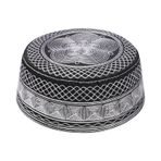 JIAHG Erkek Nefes Alabilen Müslüman Duası Kufi Kafatası Kep Nakışlı İslam Kufi Başlık Takke Dua Eden Bere Şapka Kofia Topi Şapka, Beyaz kare, Tek Beden