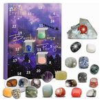 JIAJIAYI Kristaller Advent Takvimi 2025, Advent Takvimi 2025 Kristaller, 24 Gün Doğal Kristal Mineraller Fosiller Değerli Taşlar Noel Geri Sayım Çocuklar için Noel Takvimleri, Erkek Kız Çocuklar için Bilimsel