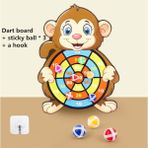 Jiangmeng Çocuk Karikatür Hayvan Dart Tahtası Yapışkan Top Tavşan Aile Interaktif Eğitici Oyuncak Hediye (Yurt Dışından) - Kahverengi