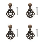 JianLing 4 adet Vintage bronz kolye kolu 56x33mm vidalar donanım ile tek delik çinko alaşımlı ev dekor dolabı yuvarlak halka kolu aksesuarları masa çekmeceleri dolap kapıları makyaj masaları için