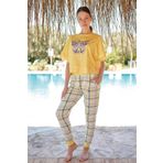 Jiber 10016 Sarı Kadın Pijama Takımı