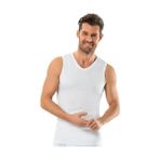 Jiber 123 Erkek Atlet V Yaka Sıfır Kol %100 Pamuk 5’li Paket - Beyaz