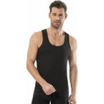 Jiber 6'lı Erkek Askılı Penye Siyah Atlet - 2XL
