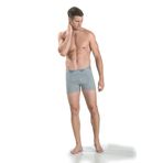 Jiber Erkek 156 Boxer Likralı 6 Lı Paket Gri