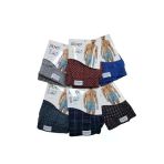 Jiber Erkek Baskılı Karışık Renk Boxer 130-6 Adet Karışık Renk M