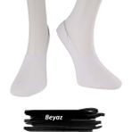 Jiber Erkek Pamuklu Likralı Babet Çorap 7108 - 6 Adet Beyaz 40-44