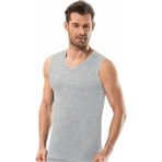 Jiber Erkek V Yaka Sıfır Kol Atlet 3'lü Paket - 115 - XL - Gri