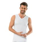 Jiber Erkek V Yaka Sıfır Kol Atlet 6'lı Paket - 123 - L - Beyaz