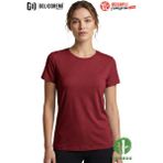 Jiber Kadın Premium Ekstra Esnek Bambu Terletmeyen Hafif Kumaş T-Shirt - Bordo