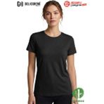 Jiber Kadın Premium Ekstra Esnek Bambu Terletmeyen Hafif Kumaş T-Shirt - Siyah - XL