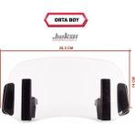 Jiekai DBS007 Dikiz Aynalı Universal Çift Bağlantılı Asansörlü Deflektör 29 x 14 - Şeffaf