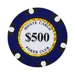 JIESITE Kil Poker Cipsi 14 Gram Monte Carlo-50 Çip Paketi ($500 Mor)