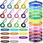 JieyueJewelry 36 adet köpek tasması ve tasma seti, köpek tasması ve tasma seti hızlı serbest bırakma tokası ayarlanabilir pençe baskı köpek tasması yumuşak naylon evcil hayvan tasması yavru küçük