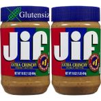 Jif Fıstık Ezmesi Extra Crunchy Peanut Butter 454 gr x 2 Adet Glutensiz