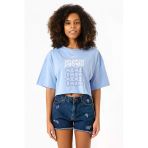 Jigsaw Game Isn_t Over Yet Bebe Mavi Kadın Crop Tshirt