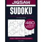 Jigsaw Sudoku Puzzle Book for Adults: 480 Large Print Logic Puzzles with Solutions - Easy, Medium, Hard & Expert Levels: Brain Training & Mental ... for All Ages | Complete Solutions Included