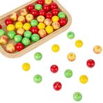 JIHUOO 60 adet 2 cm küçük yapay elma, mini elma, küçük köpük meyve, gerçekçi meyve aksesuarları, mutfak kasesi, dekor dolgusu, dolap, masa dekorasyonu