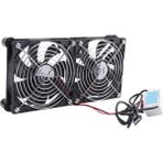 Jikio USB 5V Soğutma Fanı Güçlü Rüzgar Gücü Hızlı Soğutma 120MM Soğutma Fanı Yönlendirici Pc Soğutucu Tv Kutusu Için Mesh Kapaklı 2 Fan (Yurt Dışından) - 10 cm