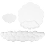JIKIOU Cloud Mouse Pad Bilek Desteği, Yükseltme Büyüt Süper İnce Fiber Yumuşak Pürüzsüz Klavye Bilek Dayanağı, Bilgisayar Dizüstü Bilgisayar, Mac Oyun Ofisi ve Ağrı kesici için Rahat Bellek Köpüğü