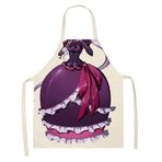 Jilijia Albedo Ainz/Ooal Elbisesi Anime Önlük Shalltear Bloodfallen/Narberal Gamma Chefs Apron Aşçılar Restoran Bistro Barbekü Önlüğü 3D Baskılı Karikatür Önlük, Tip 2, L-65x75cm