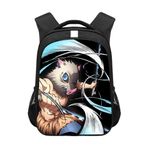 Jilijia Anime Agatsuma Zenitsu Sırt Çantası Tomioka Giyuu Kamado Nezuko Okul Çantası Karikatür Karakter Kanvas Çanta Anime Yürüyüş Çantaları Seyahat Çantası Öğrenciler için Hediyeler, Agatsuma