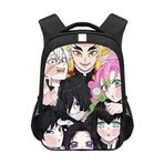 Jilijia Anime Agatsuma Zenitsu Sırt Çantası Tomioka Giyuu Kamado Nezuko Okul Çantası Karikatür Karakter Kanvas Çanta Anime Yürüyüş Çantaları Seyahat Çantası Öğrenciler için Hediyeler, Anime Okul