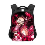 Jilijia Anime Agatsuma Zenitsu Sırt Çantası Tomioka Giyuu Kamado Nezuko Okul Çantası Karikatür Karakter Kanvas Çanta Anime Yürüyüş Çantaları Seyahat Çantası Öğrenciler için Hediyeler, Kamado Tanjiro,