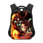 Jilijia Anime Agatsuma Zenitsu Sırt Çantası Tomioka Giyuu Kamado Nezuko Okul Çantası Karikatür Karakter Kanvas Çanta Anime Yürüyüş Çantaları Seyahat Çantası Öğrenciler için Hediyeler, Rengoku