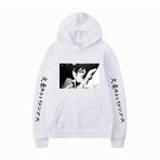 Jilijia Bungo Sokak Köpekleri Hoodie Dazai Osamu 3D Dijital Baskı Kazak Sweatshirt Anime Oyunu Unisex Ceket Uzun Kollu Erkek Kızlar Yetişkinler Çiftler için Üstler, beyaz, XL-XXL