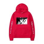 Jilijia Bungo Sokak Köpekleri Hoodie Dazai Osamu 3D Dijital Baskı Kazak Sweatshirt Anime Oyunu Unisex Ceket Uzun Kollu Erkek Kızlar Yetişkinler Çiftler için Üstler, kırmızı, 3XS-XXS