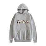 Jilijia Haikyuu Voleybol Uzun Kollu Kapüşonlu Gri Kadın Sweatshirt
