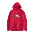 Jilijia Haikyuu Voleybol Uzun Kollu Kapüşonlu Kırmızı Kadın Sweatshirt