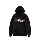 Jilijia Haikyuu Voleybol Uzun Kollu Kapüşonlu Siyah Kadın Sweatshirt