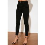 JILLY Nora Siyah Kadın Power Likra Skinny Jean Dar Paça Kot Pantolon