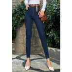 JILLY SEM Kadın Lacivert Ekstra Rahat Skinny Dar Paça Jeans Pantolon