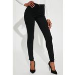 JILLY Siyah Kadın Power Likra Skinny Jean Dar Paça Kot Pantolon